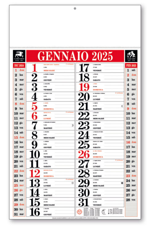 Calendario olandese 2025